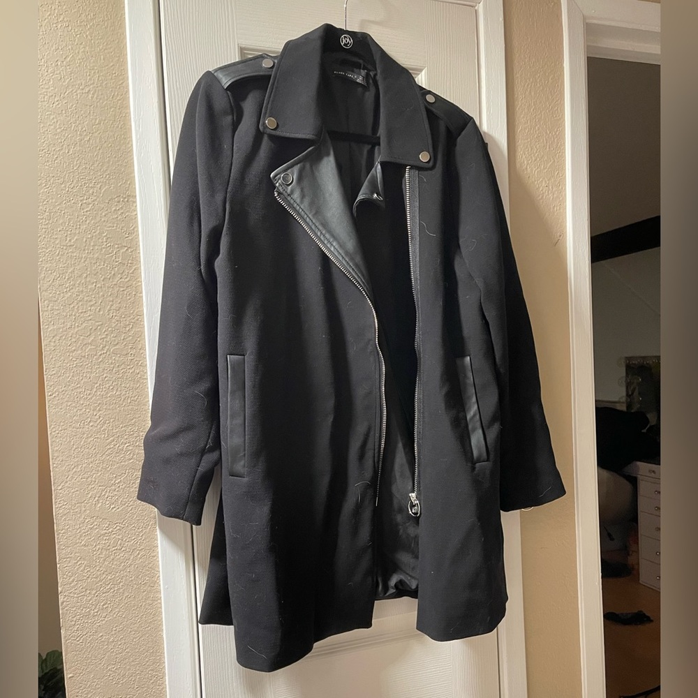 BlackLabel Black Leather Detail Jacket